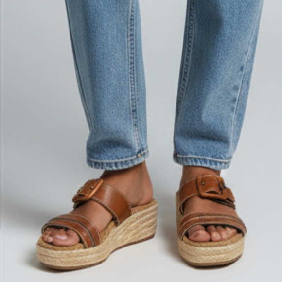 Sam Edelman Shoes - Sam Edelman Brown Woven Sandals with Buckle Straps size 10.5